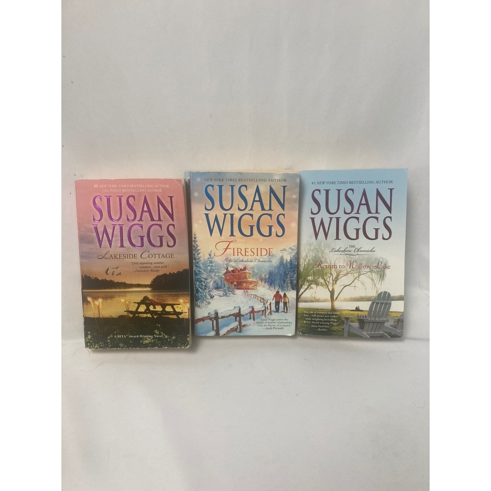 Susan Wiggs Lakeshore Chronicles 3 Book Lot Lakeside Cottage, Fireside & 1 more